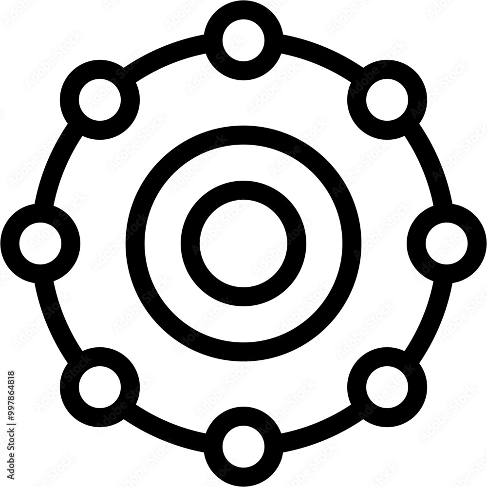 Fototapete vector icon connections, connection, neural network, neural, connected, algorithm, machine learning