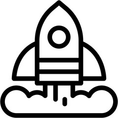 Vector Icon Start Up, Rocket, Rocket Launch, Beginning, Boost, Space Ship