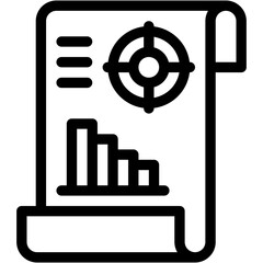Vector Icon Target, Strategy, Report, Marketing, Business