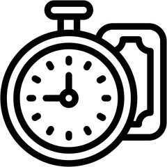Vector Icon Time Is Money, Money, Finance, Business, Timer, Time Management