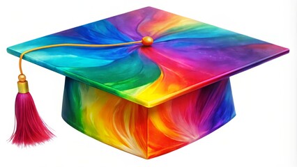Vibrant graduation cap clipart perfect for celebrations, announcements, and educational resources. Enhance your
