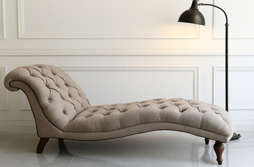 A beautiful and comfortable chaise lounge