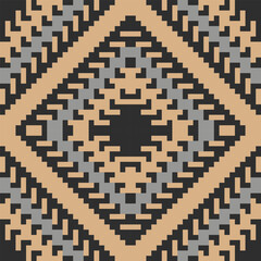 Textile Background Romanian Traditional Patternfolk Embroidery, Aztec Geometric Ornament Print. Design for Carpet, Wallpaper, Clothing, Wrapping, Fabric