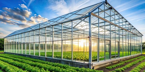 Extreme close-up of plants in a greenhouse