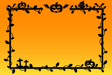 ハロウィンシルエット風フレーム①