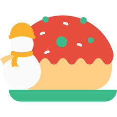 Christmas Cake Illustration