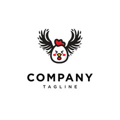 Chicken Angel wings logo icon vector