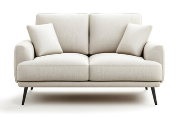 Fototapeta premium Modern fabric sofa with armrests