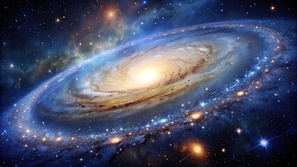 Extreme close-up view of galaxy filled with stars, space dust, and cosmic wonders