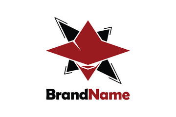 Obraz premium Star Anonymous Logo Design Concept Template. Vector Illustration. Graphic Design Element.