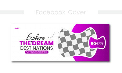 Explore the world Facebook Cover template.