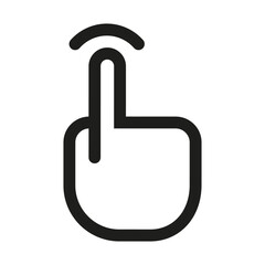 Hand Cursor, Click, Swipe. Vector Icon