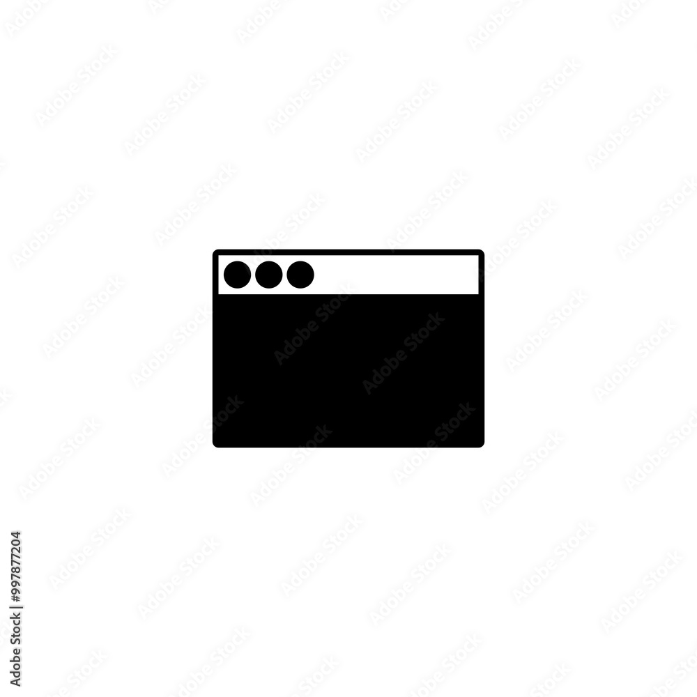 Poster browser icon isolated on transparent background