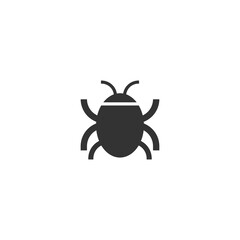 Bug icon isolated on transparent background