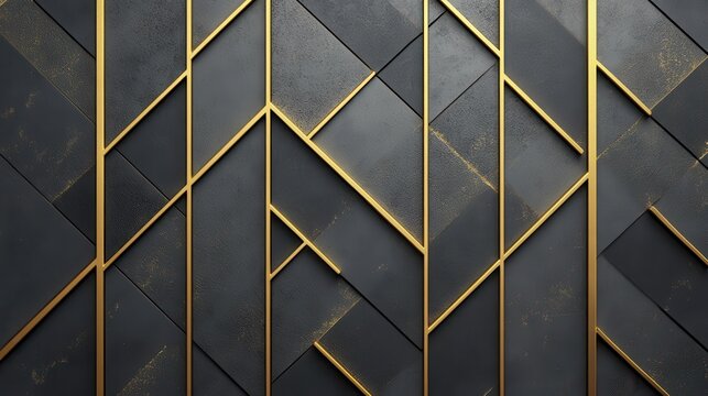 3d wallpaper futuristic golden grid on gray stucco background. high quality seamless realistic texture