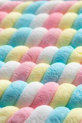 Colorful spiral marshmallow for background