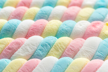 Colorful spiral marshmallow for background