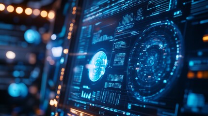 Futuristic Digital Interface: Abstract Technology Background