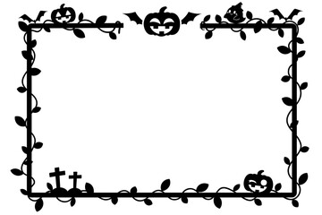 ハロウィンシルエット風フレーム④