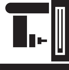 Industrial Robotic Machine Icon, CNC machine