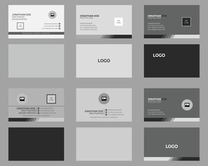 Modern business card, personal identity card, corporate card, simple business card, layout, set