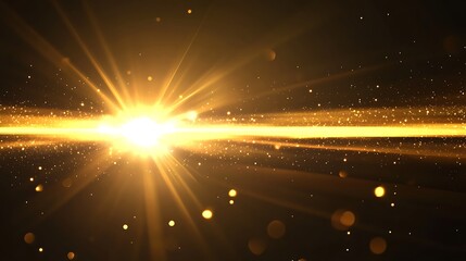 Obraz premium Golden Glimmer: A Playful Abstract Light Show