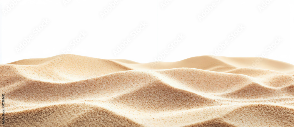 Poster sand dunes wavy pattern on isolated white background