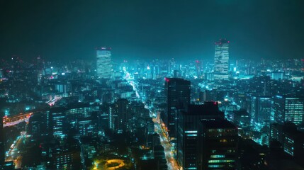 Obraz premium Night Lights of Tokyo