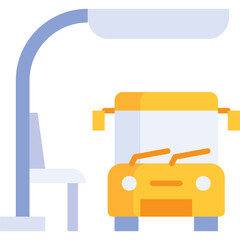 Bus Station Illustration