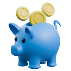 3D Icon Finance Economy Business Payment Bank Money Gold Savings Income Fintech Data Analysis Investment Accounting