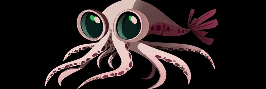 recommend clip art: Cute Cartoon Octopus with Big Eyes