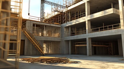 Construction Site in Fog