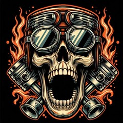 skull on fire