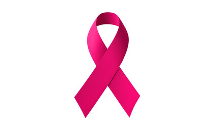 Breast cancer pink ribbon isolated on transparent background cutout png. Pink October, Women, pink theme.	