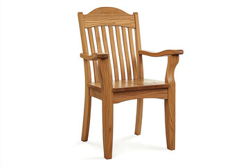 The Amish solid oak dining chair with armrests has an attractive and warm finish