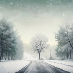 road in the snow