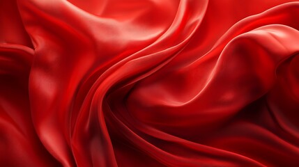 Obraz premium Red Silk Fabric Draped