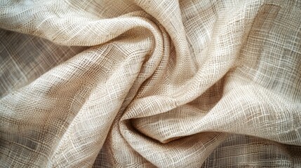 Linen Fabric Texture. Natural Canvas Material Background in Beige Color