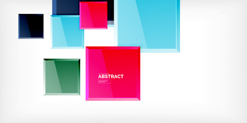 Shiny glossy metallic or plastic square design background. Vector Illustration For Wallpaper, Banner, Background, Card, Book Illustration, landing page