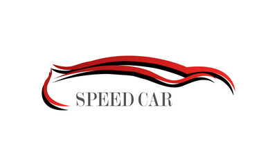 Speed car logo design template
