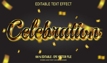 celebration editable text effect