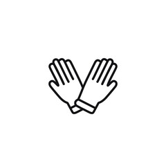 illustration of gloves outline stroke for health
