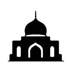 
Set of vector Mosque silhouette vector, Islamic religious elements collection, Islamic religious symbol black and white 