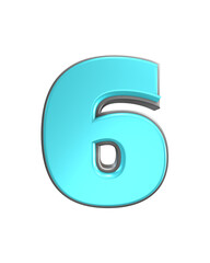 3D Render of number and symbol