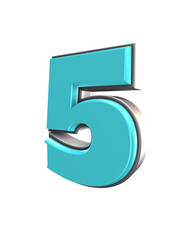 3D Render of number and symbol