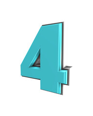 3D Render of number and symbol