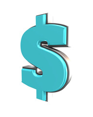 3D Render of number and symbol