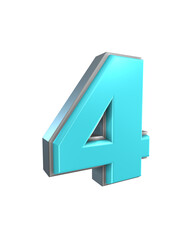 3D Render of number and symbol