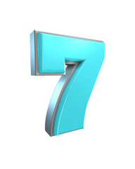 3D Render of number and symbol