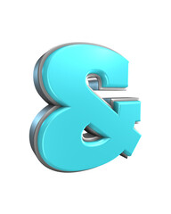 3D Render of number and symbol
